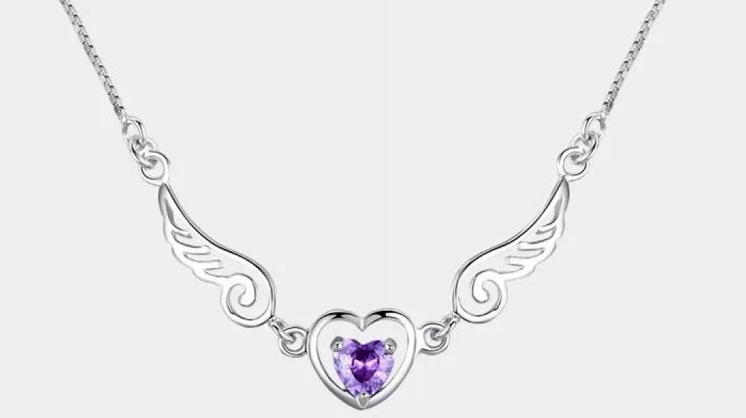 SS11001-1  S925 sterling silver Angel lovers  necklace